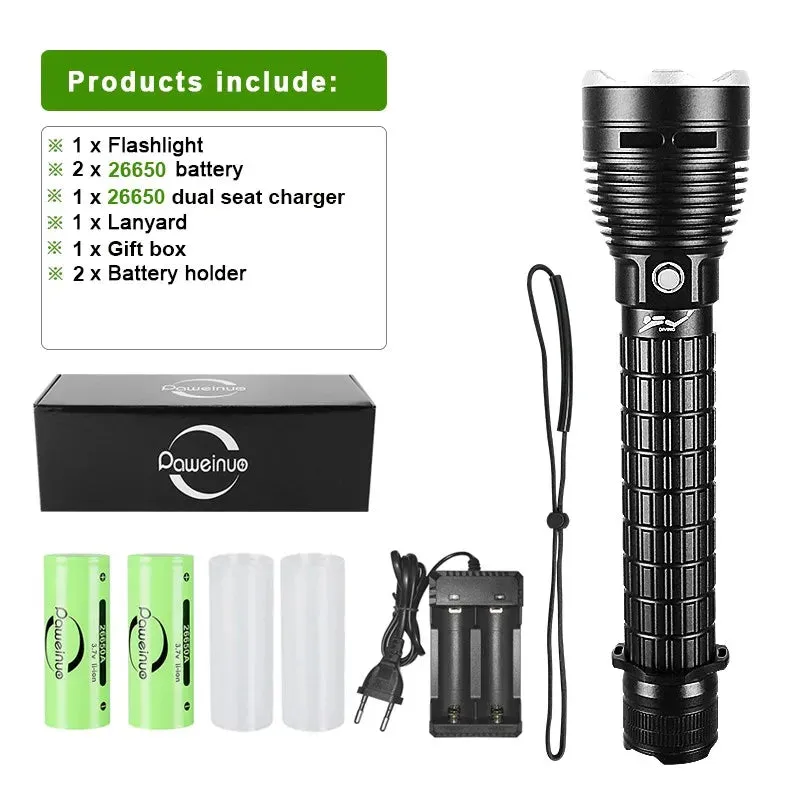 2023 New XHP190 Led Diving Flashlight IPX8 Underwater Waterproof 800M Professional Diving Torch L2 Underwater Lighting Work Lamp