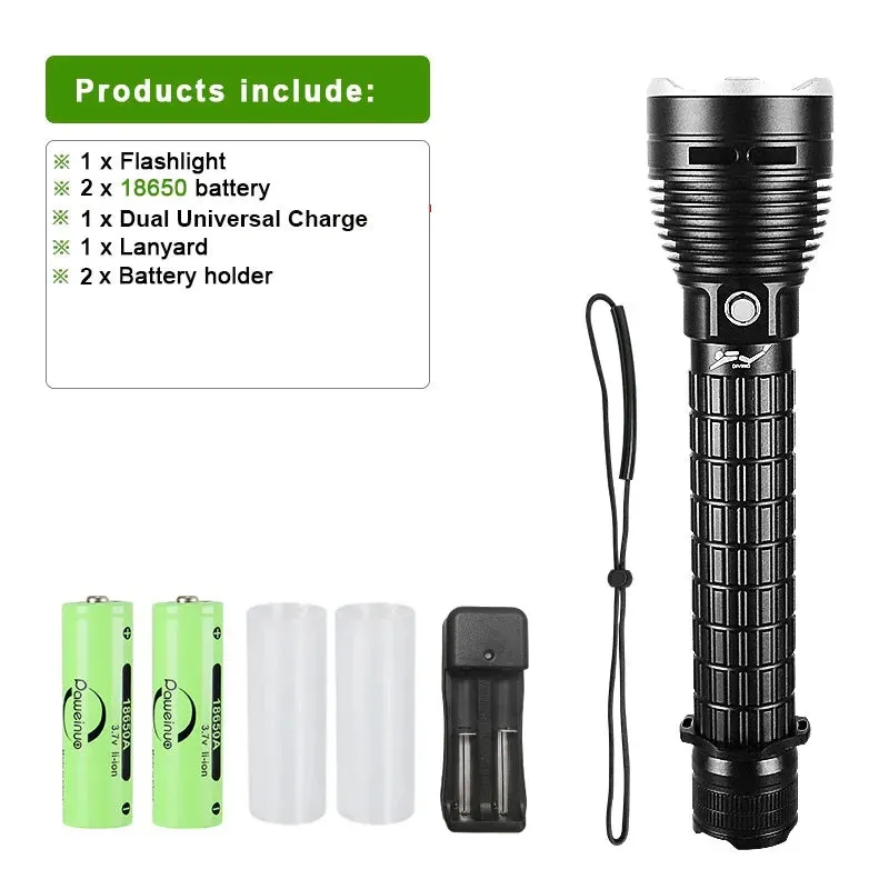 2023 New XHP190 Led Diving Flashlight IPX8 Underwater Waterproof 800M Professional Diving Torch L2 Underwater Lighting Work Lamp