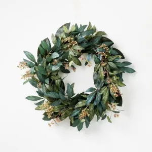 26" Mixed Eucalyptus Wreath Green - Threshold designed with Studio McGee