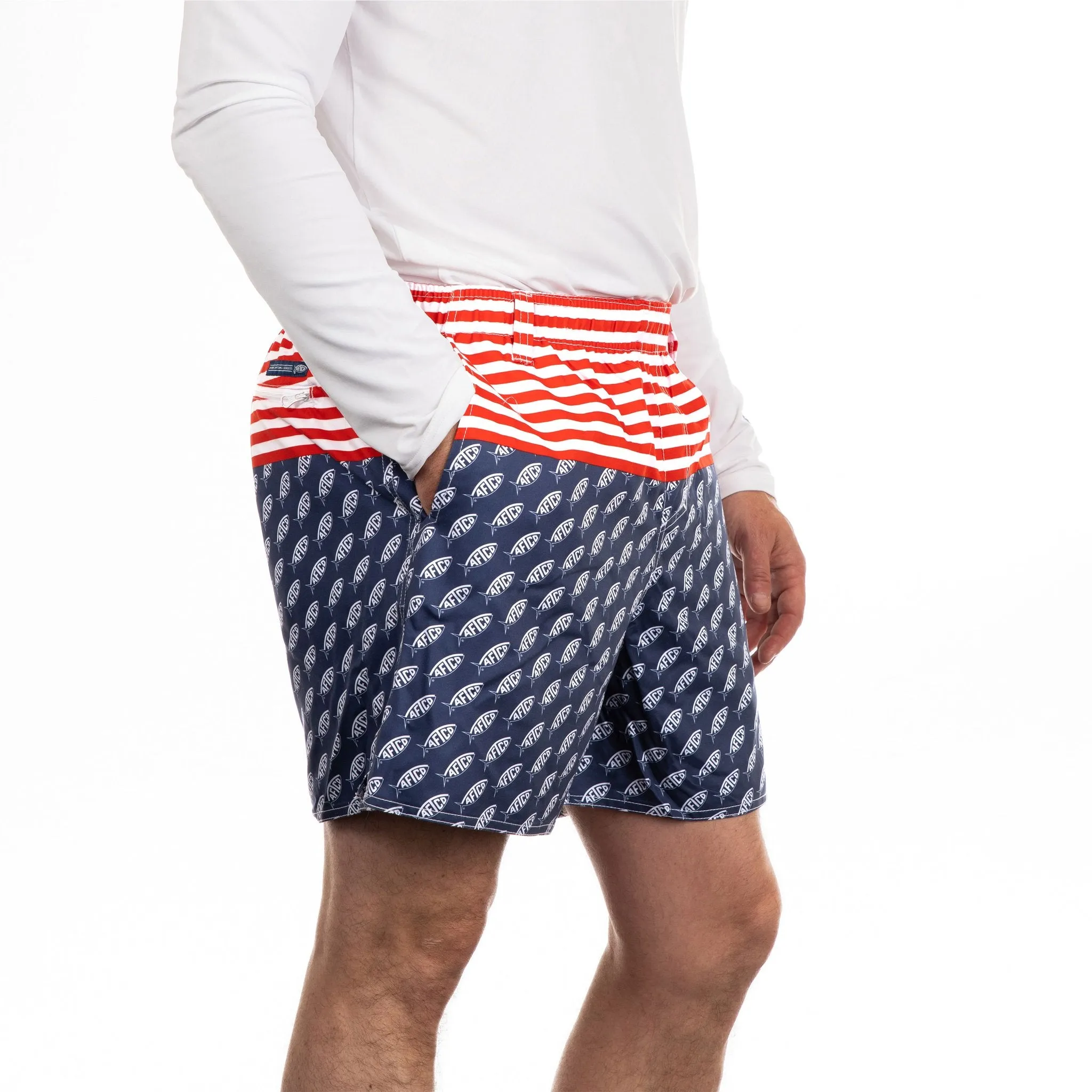 AFTCO Mens Captain Fishing Swim Trunks