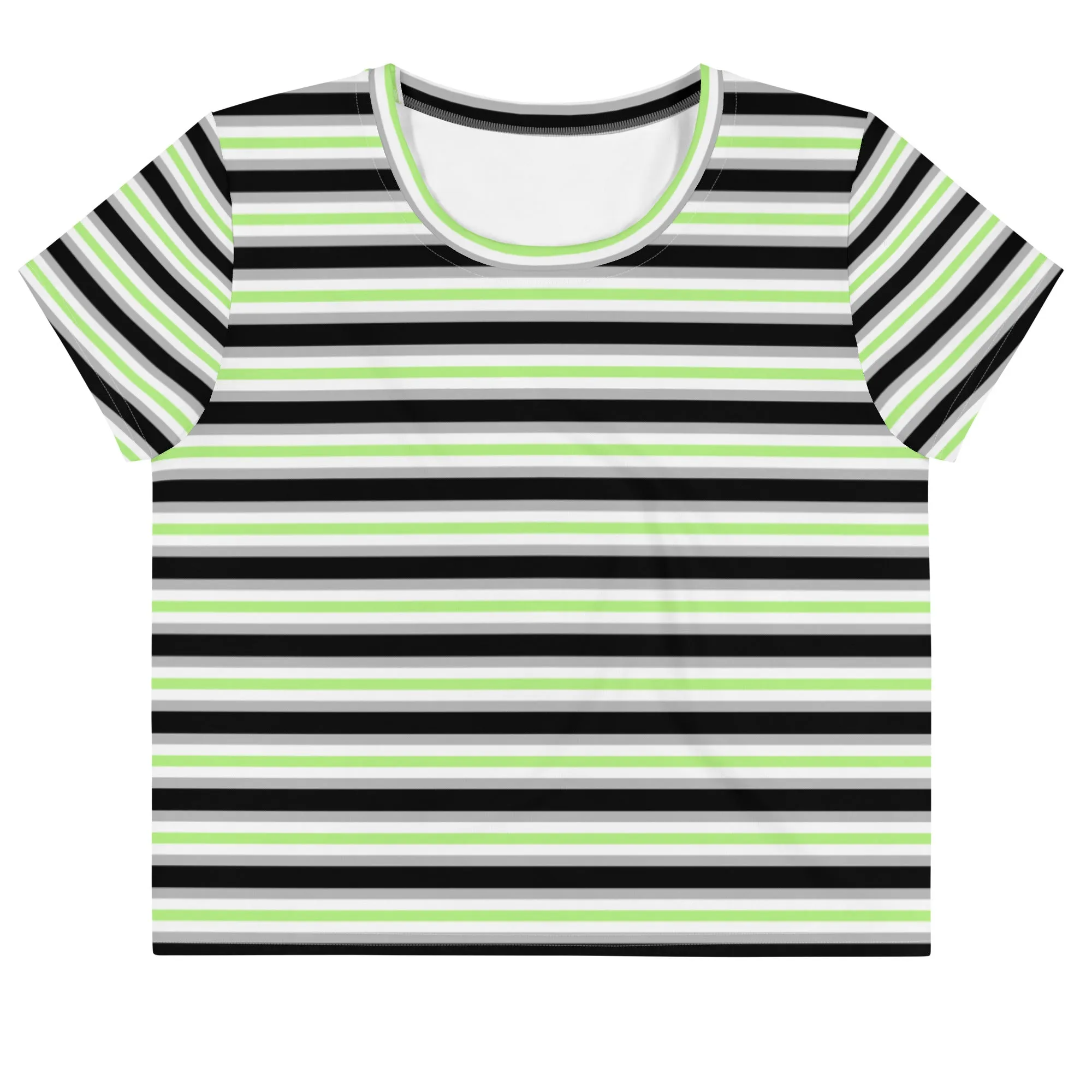 Agender Flag Crop Tee