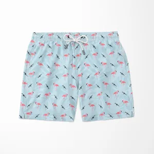 Armed Flamingos Swim Trunks