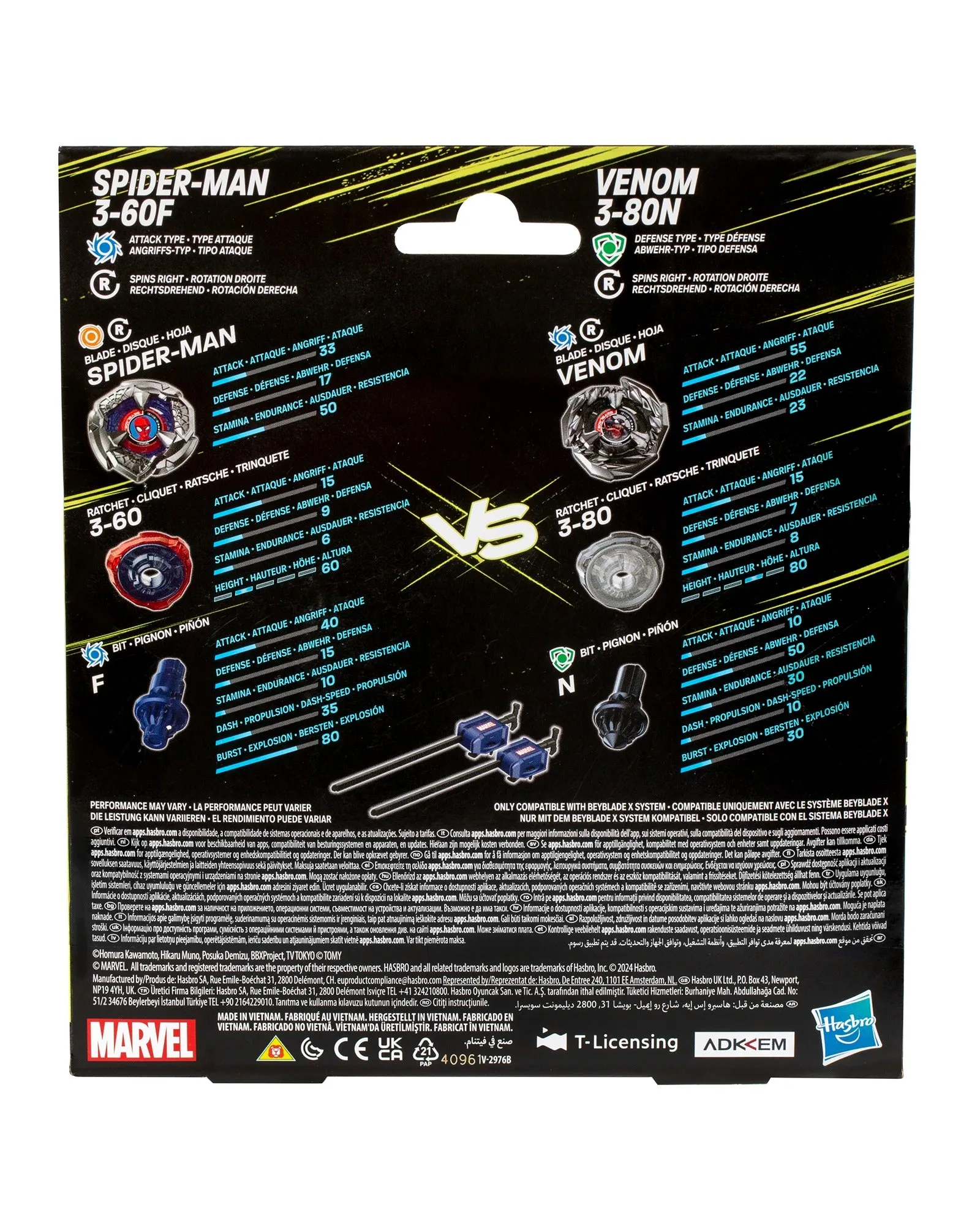 Beyblade X Marvel Collab Multipack - Assorted