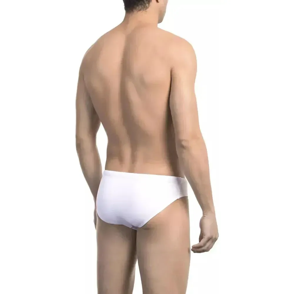 Bikkembergs White Polyamide Men Swimwear