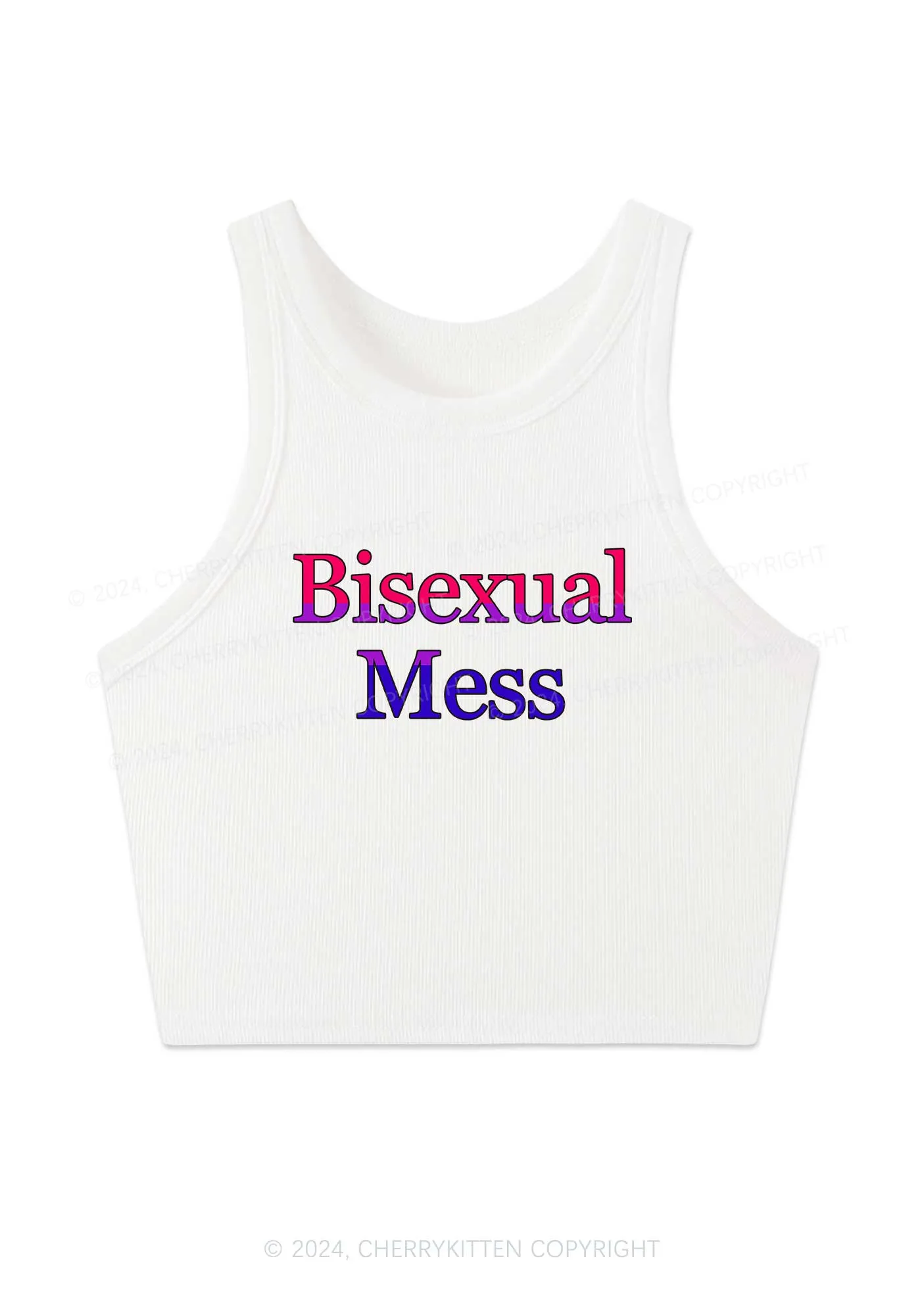 Bisexual Mess Y2K Crop Tank Top Cherrykitten