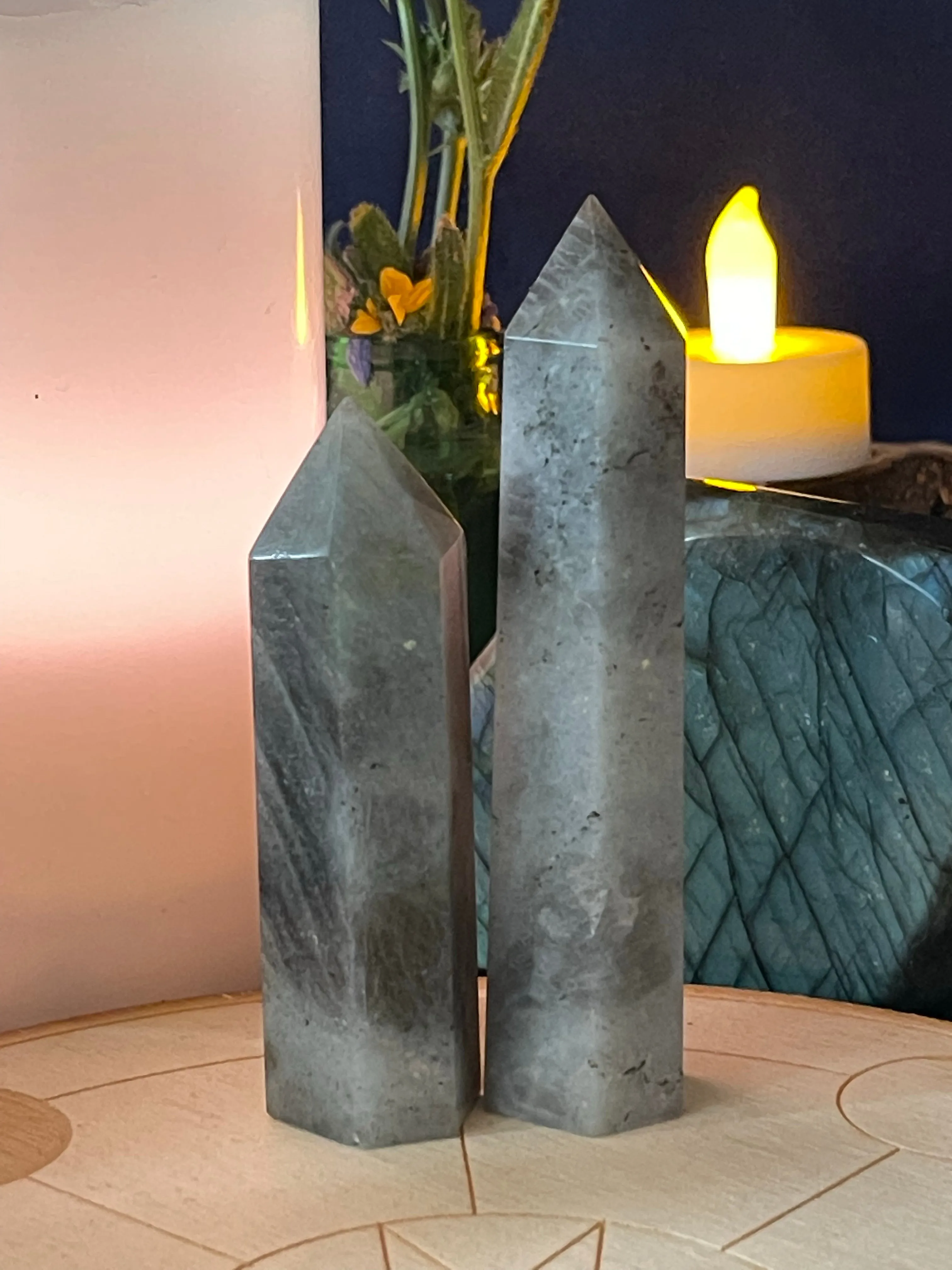 Blue Flash Labradorite - Towers