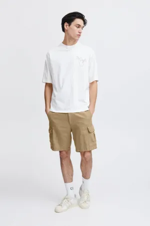 CASUAL FRIDAY - CFSIMON 0137 Cargo linen mix shorts - 20505123