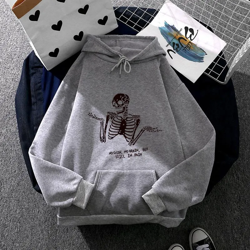 Casual skull print sweatshirt