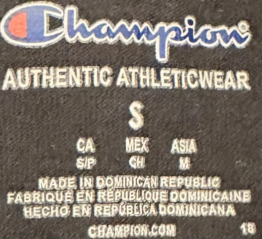 *CHAMPION* TEES (BLACK-CUSTOM EMBROIDERED)