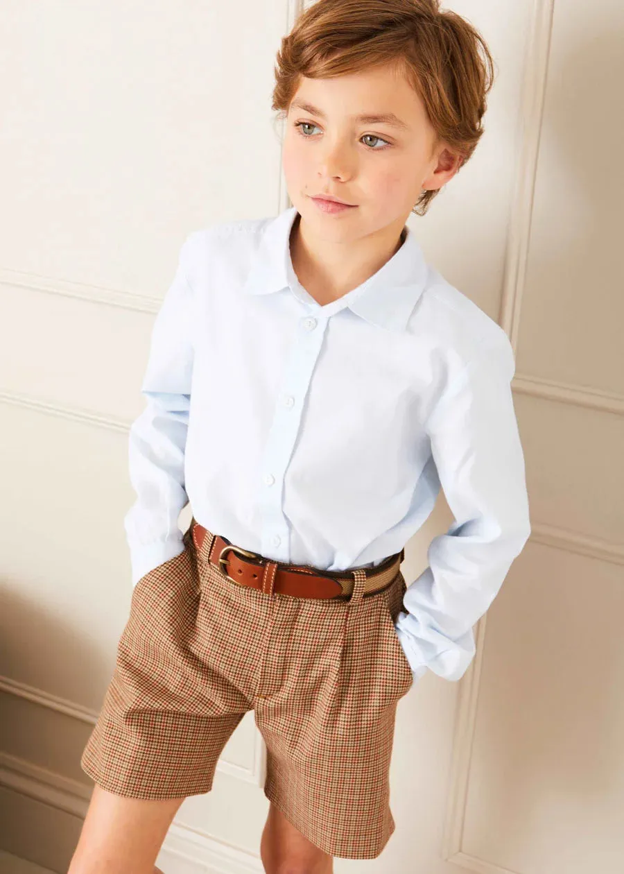 Chester Puppytooth Shorts in Caramel (4-10yrs)