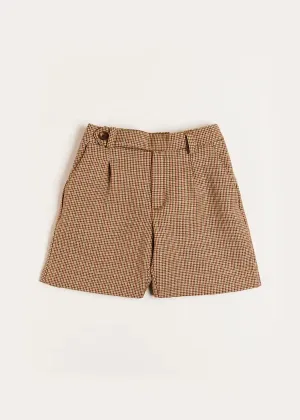 Chester Puppytooth Shorts in Caramel (4-10yrs)