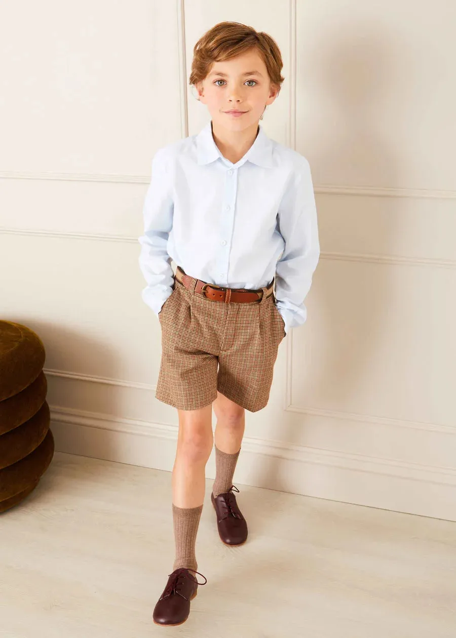 Chester Puppytooth Shorts in Caramel (4-10yrs)