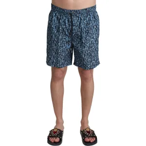 Dolce & Gabbana Chic Blue Drawstring Swim Trunks