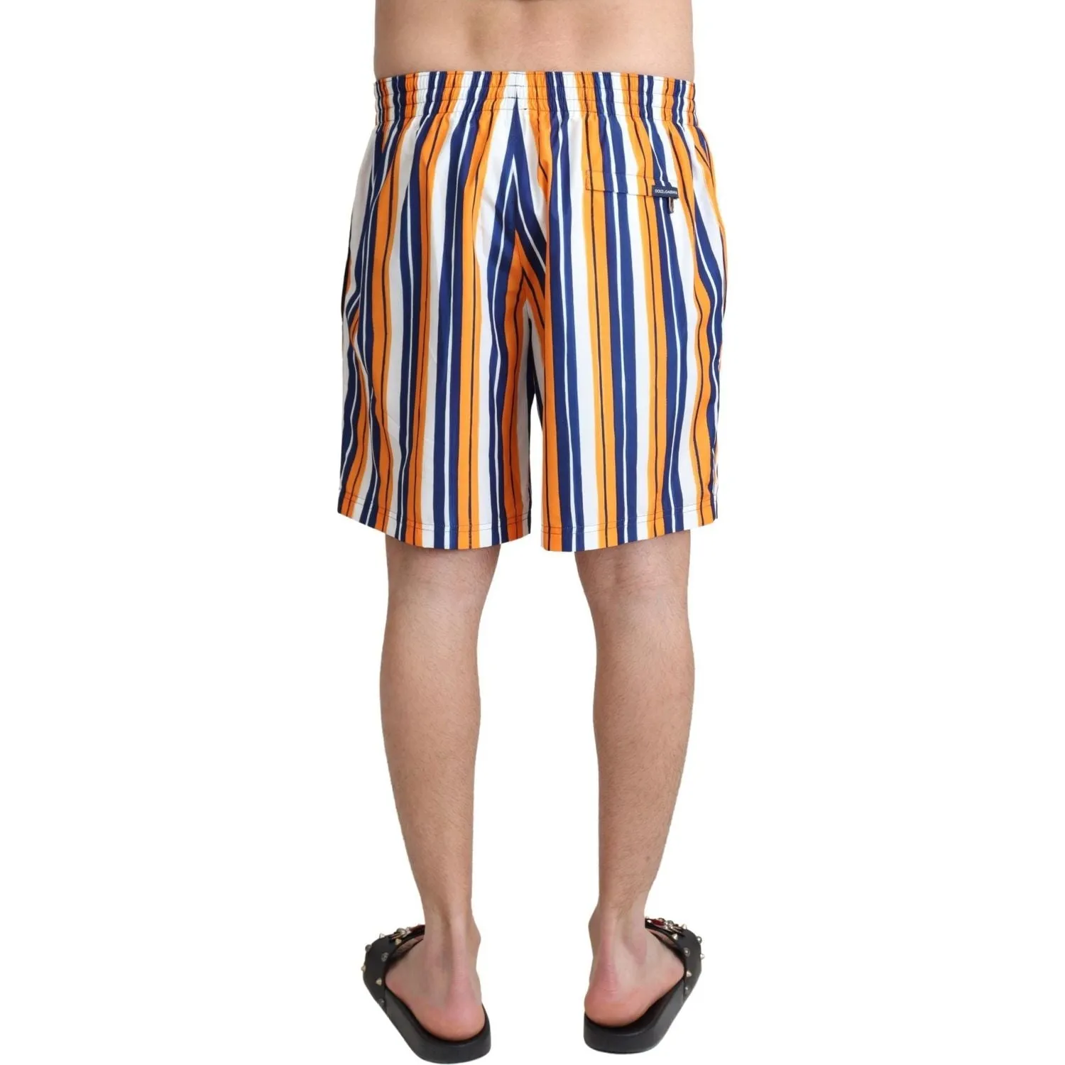 Dolce & Gabbana Multicolor Striped Swim Shorts Trunks