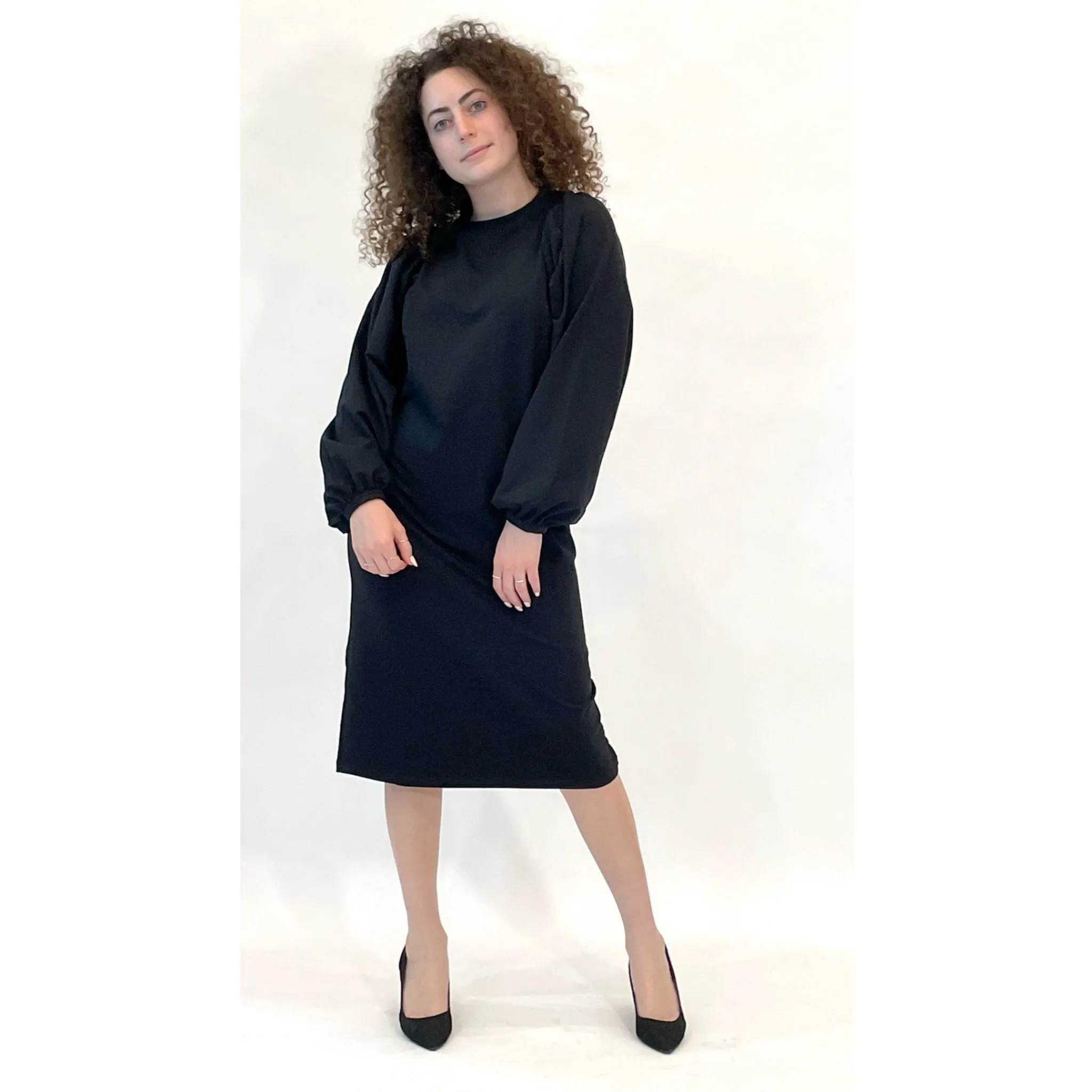 Emica Cotton Dress Black by Mikah