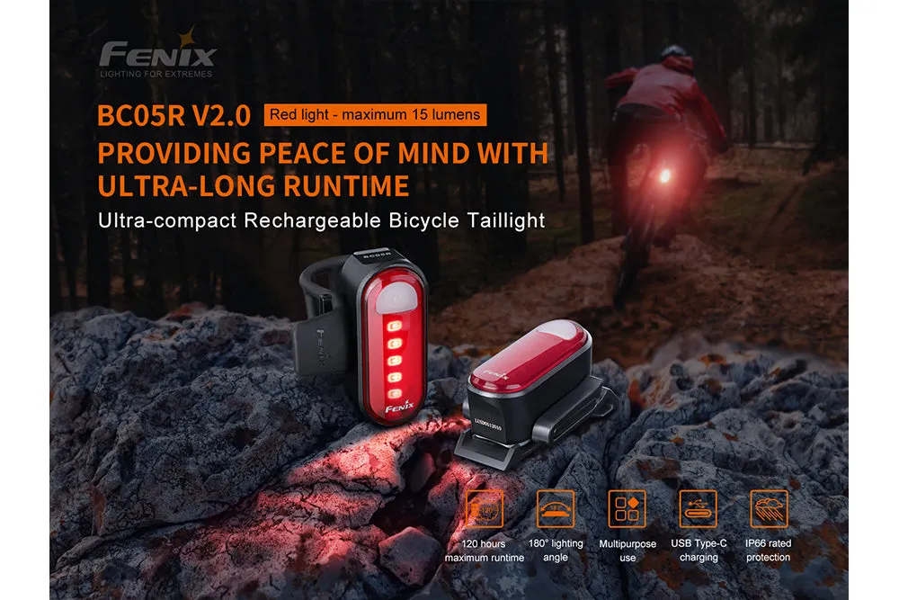 Fenix BC30 V2 LED Bike Light   FREE  BC05R V2 Taillight