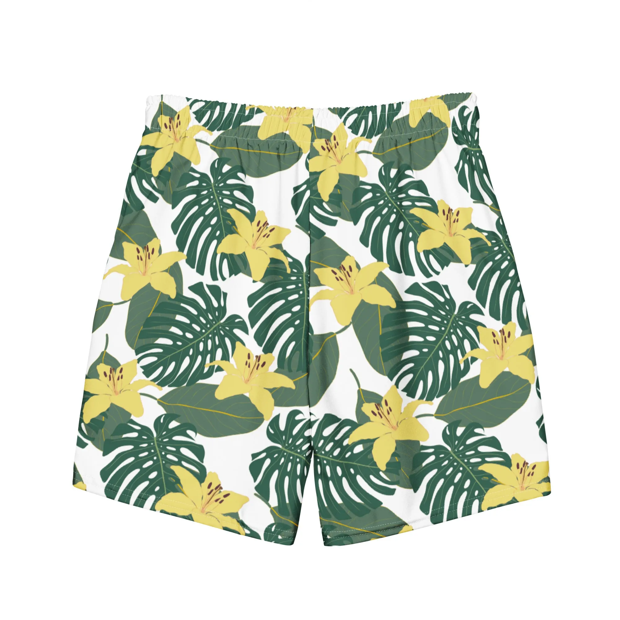 Flower printed swim trunk for men