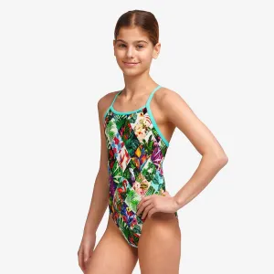 Funkita Girl's Diamond Back One Piece | Jungle Jam