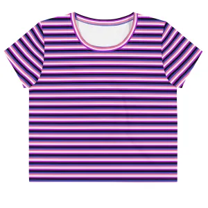 Genderfluid Flag Crop Tee