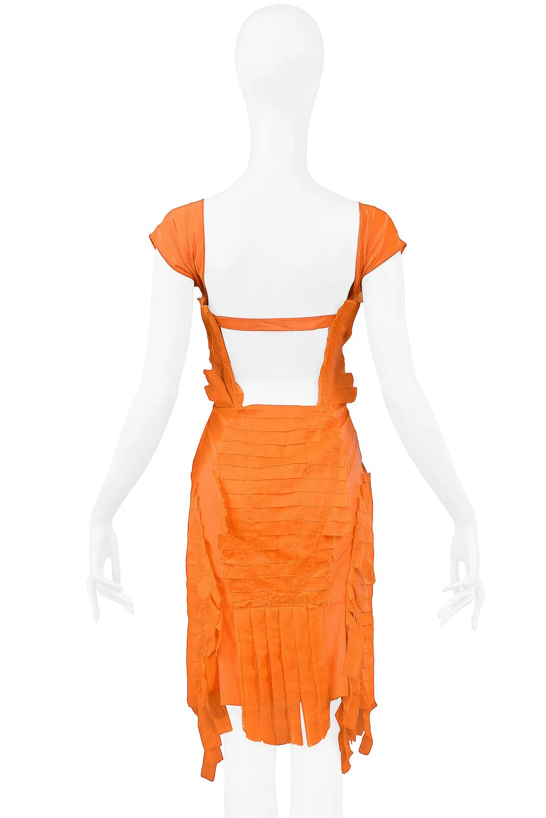 GUCCI BY TOM FORD ORANGE SILK COCKTAIL DRESS 2004