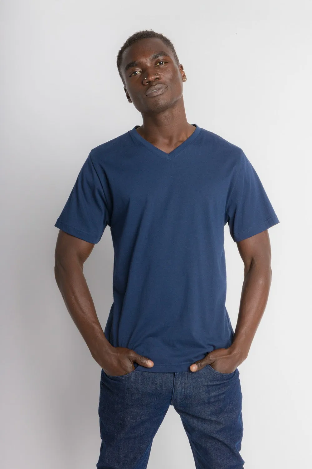 Jamison Unbranded | Men's Anti-Stain Logo-less V-neck Tee