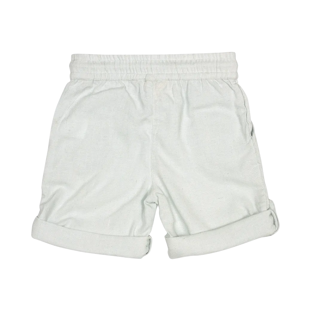 KINGS LINEN SHORTS-Baby Blue