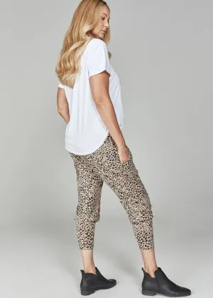 Lana Drop-Crotch Bamboo Pant - Brown Leopard