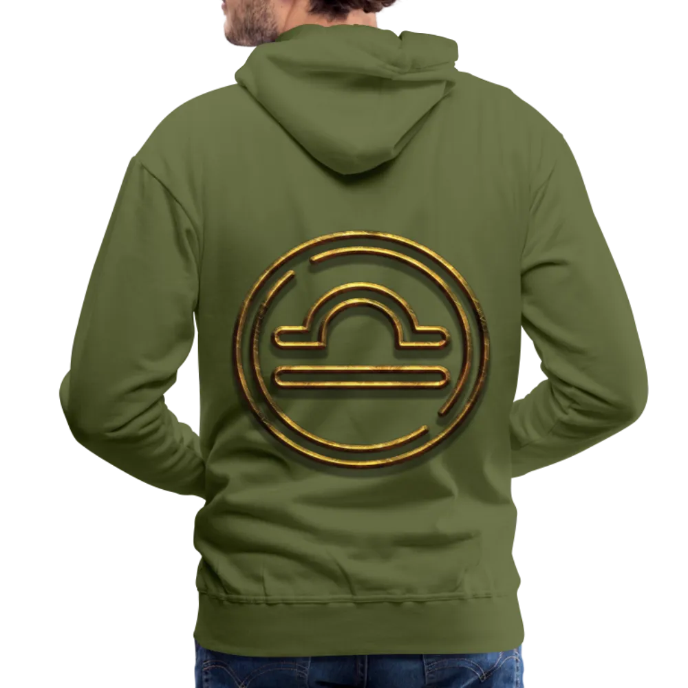 Libra 3D Gold Men’s Premium Hoodie