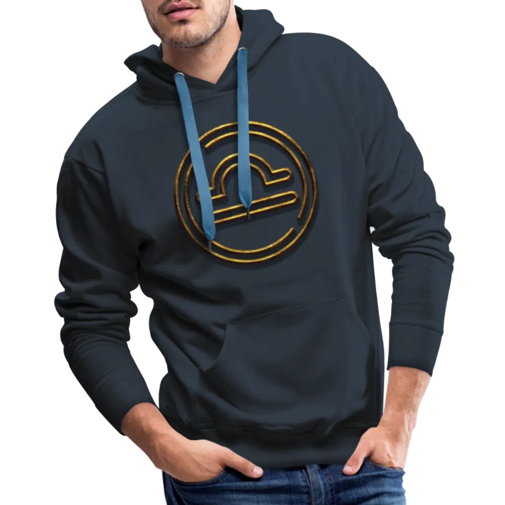 Libra 3D Gold Men’s Premium Hoodie