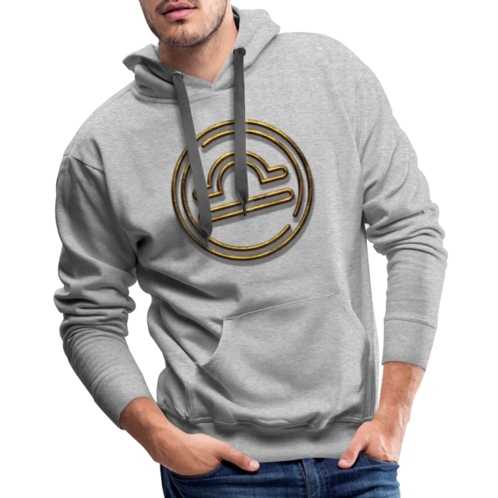 Libra 3D Gold Men’s Premium Hoodie