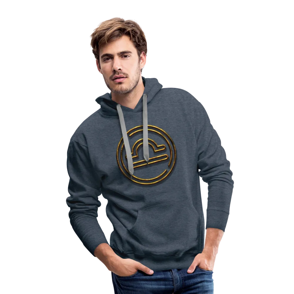 Libra 3D Gold Men’s Premium Hoodie