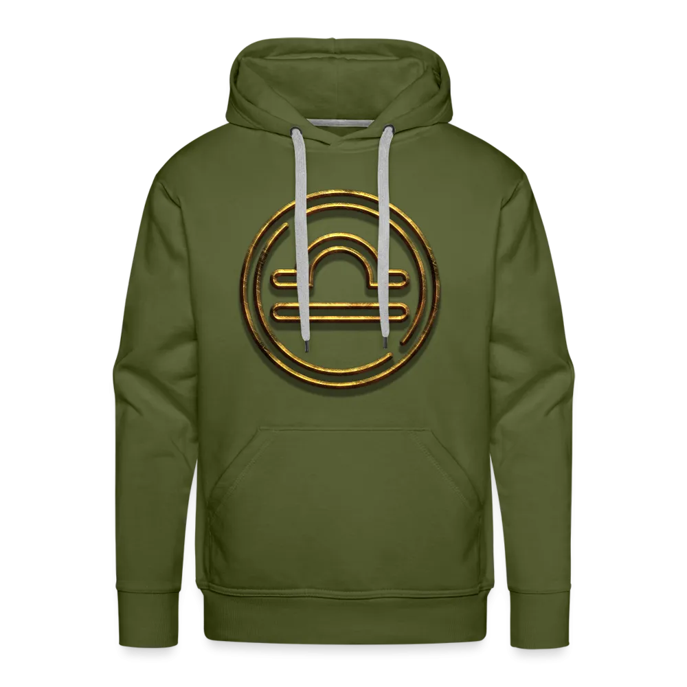 Libra 3D Gold Men’s Premium Hoodie