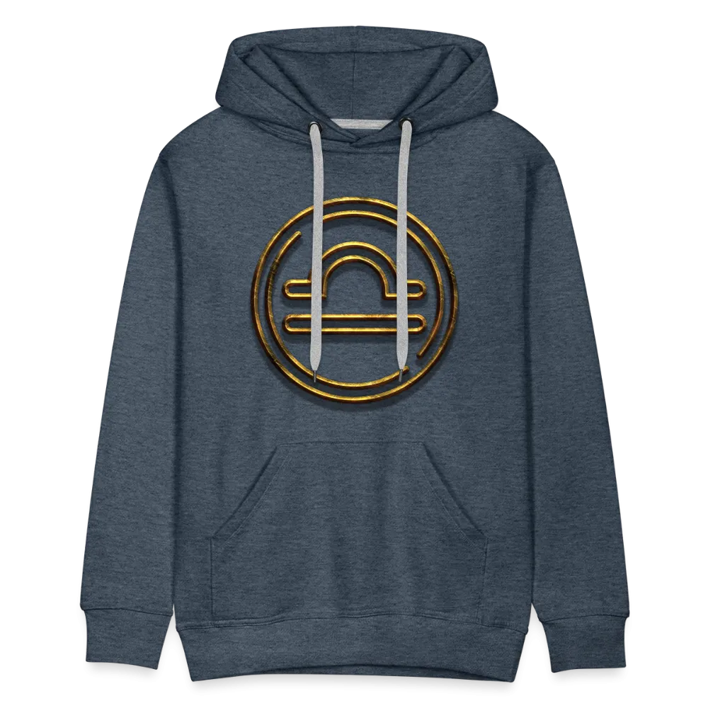 Libra 3D Gold Men’s Premium Hoodie