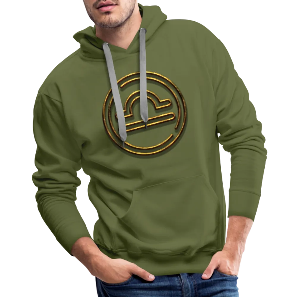 Libra 3D Gold Men’s Premium Hoodie