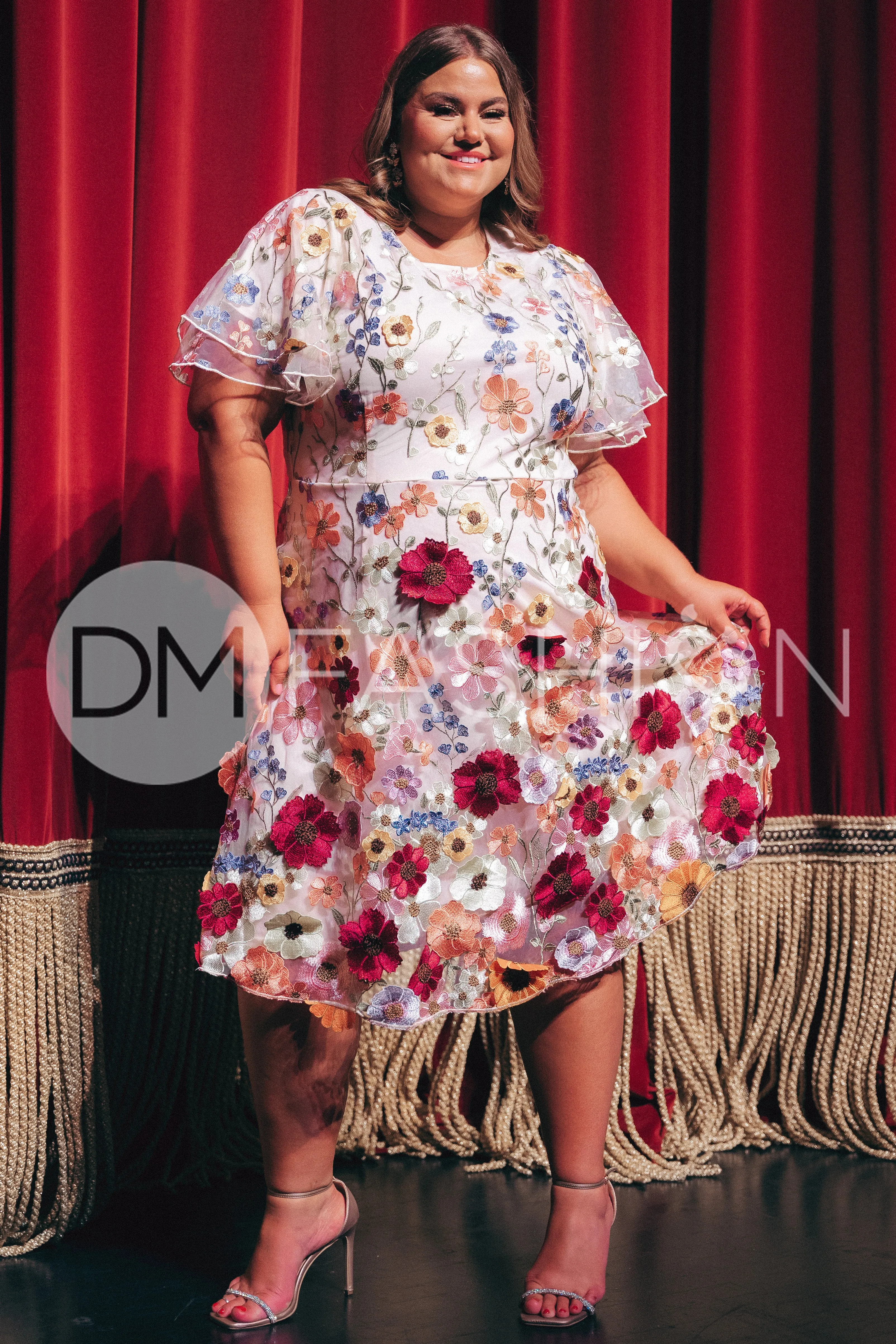 Lillian Duchess Ivory Floral Dress - DM Exclusive