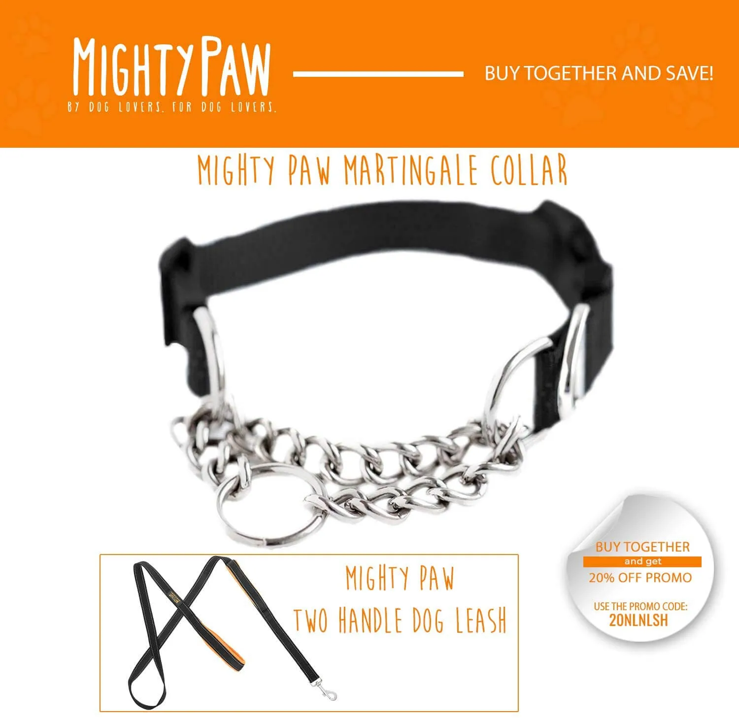 Mighty Paw Martingale Cinch Collar - Training Made Easy