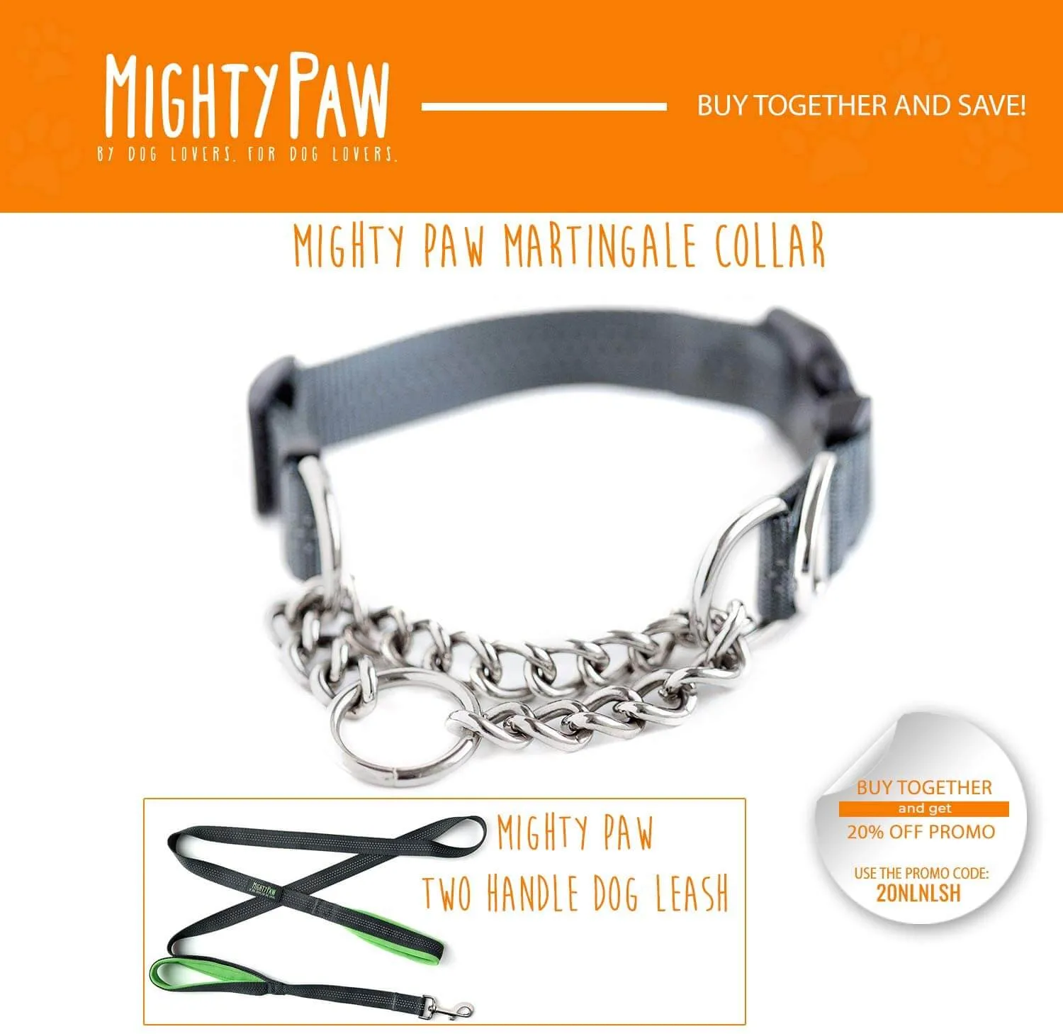 Mighty Paw Martingale Cinch Collar - Training Made Easy