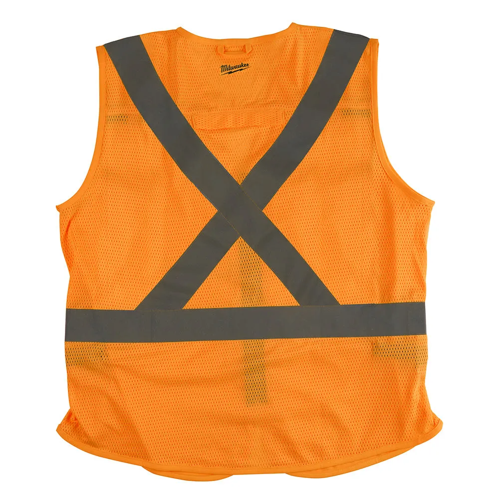 Milwaukee 48-73-5072 High Visibility Orange Safety Vest - L/XL (CSA)