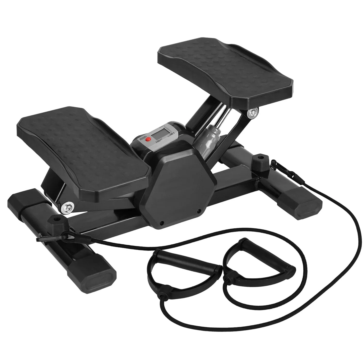 Mini Stepper Stair Stepper with Resistance Bands Quiet Workout with Digital Timer