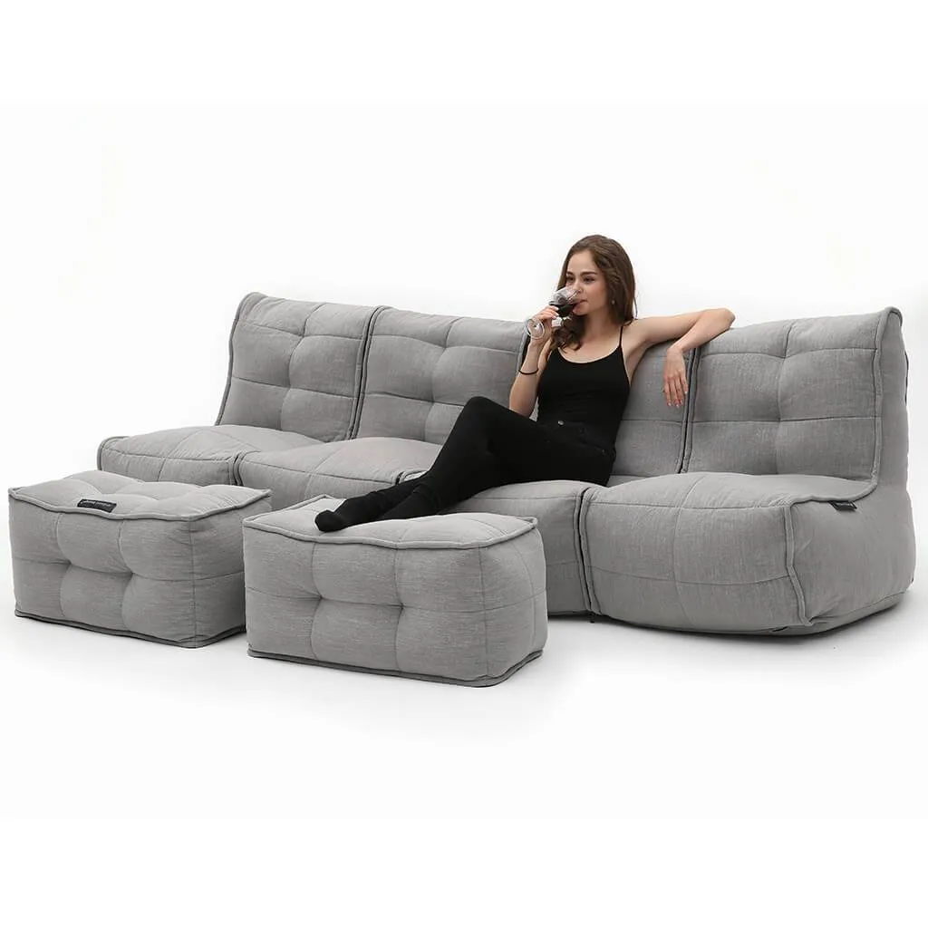 Mod 4 Quad Couch - Keystone Grey (with linen)