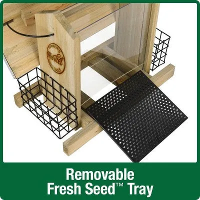 Nature's Way Wild Wings 3qt Hopper Feeder with Suet Cages 11" - Weathered Galvanized