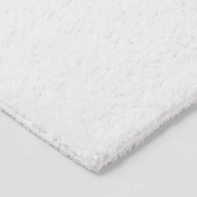 New - 22"x60" Performance Plus Cotton Reversible Bath Rug/Runner White - Threshold