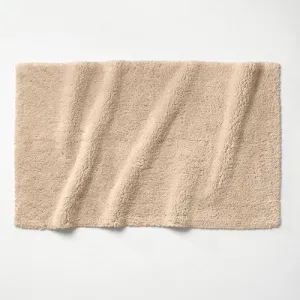 New - 24"x40" Ultra Soft Tufted Bath Rug Sand - Casaluna