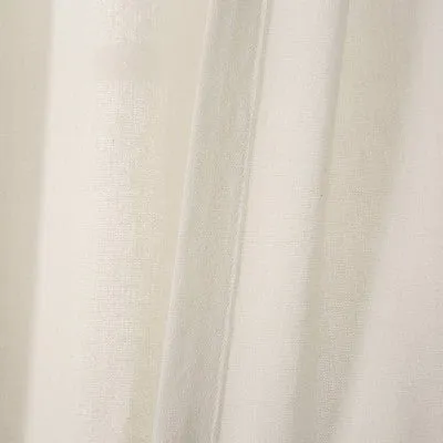 New - 84"x40" Farmhouse Faux Linen Tab Top Window Curtain Panel Off White - Lush Décor