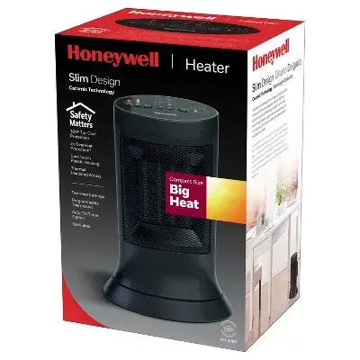 New - Honeywell Digital Ceramic Compact Tower Heater Black