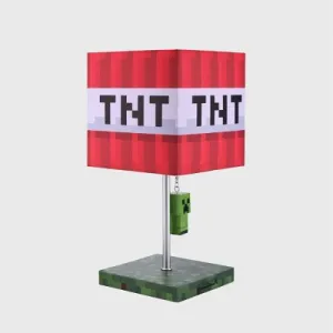 New - Table Lamp Inspired by Minecraft TNT with LED Light Bulb