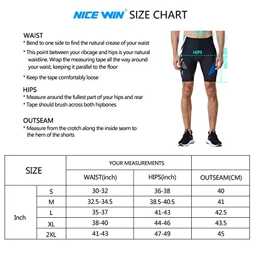 NICEWIN 3D Padded Men’s Cycling Shorts