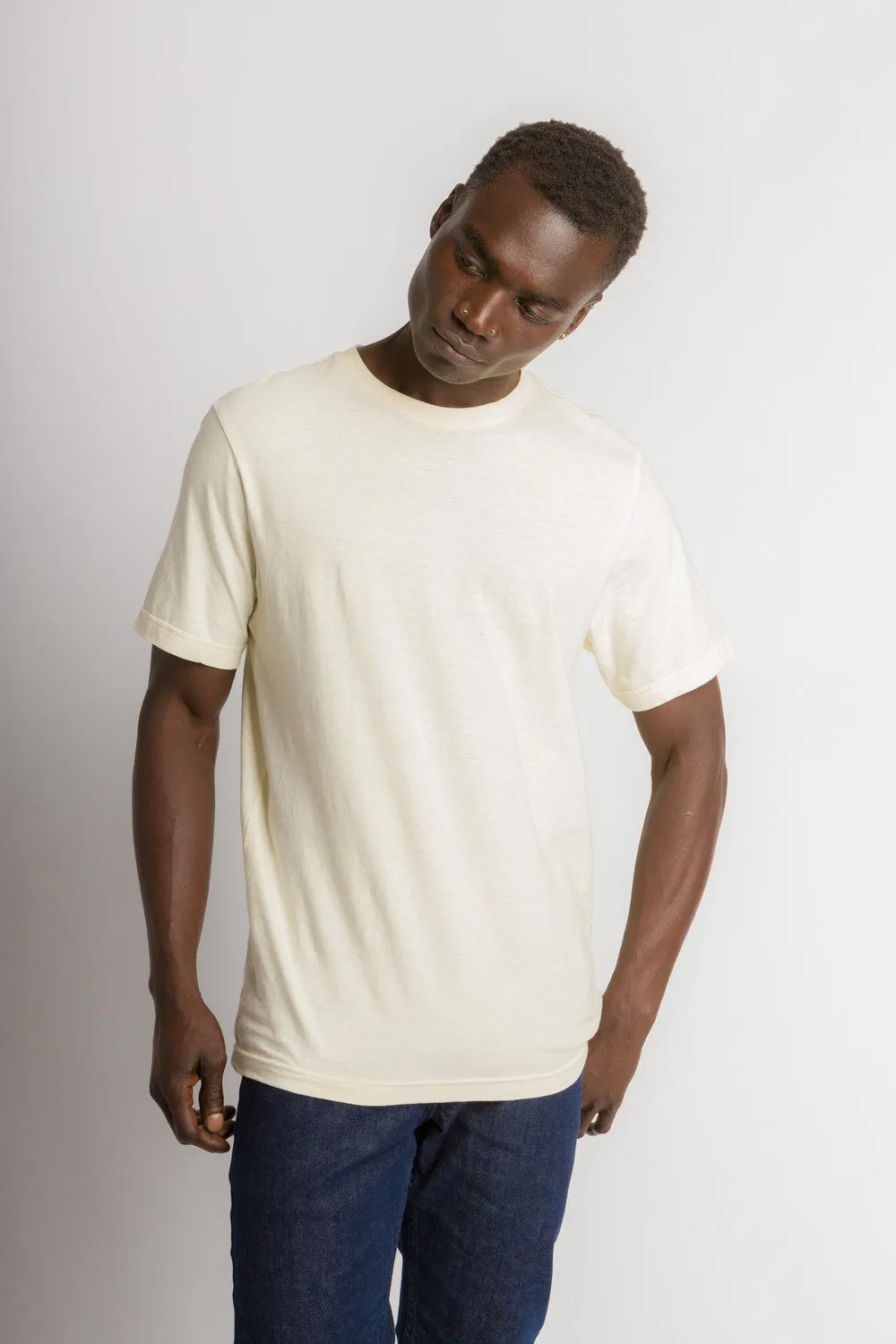 Noah | Men's Anti-Stain Linen Cotton Blend Crew Neck T-Shirt