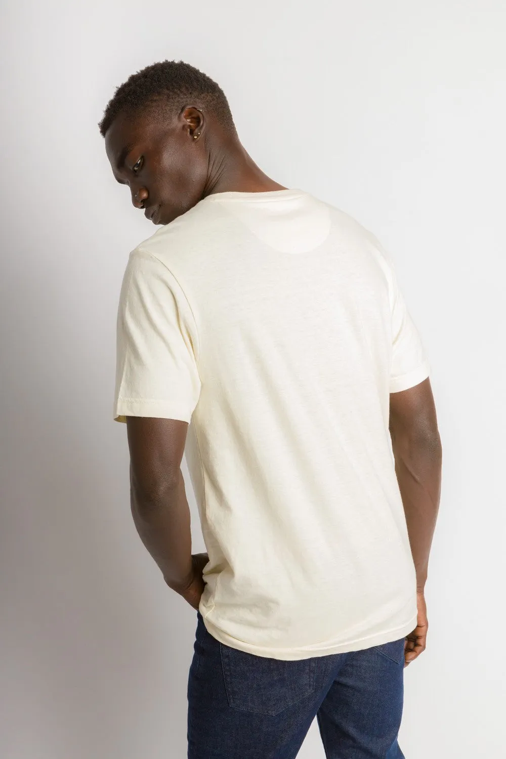 Noah | Men's Anti-Stain Linen Cotton Blend Crew Neck T-Shirt