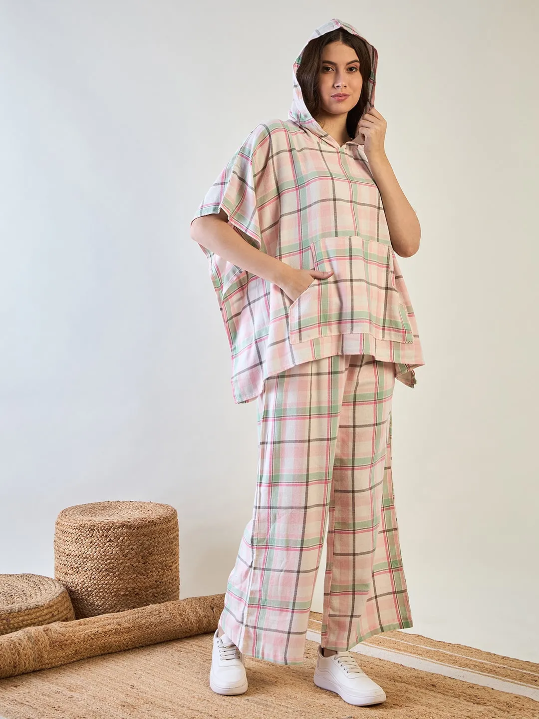 Pink and Green Plaid Loungewear